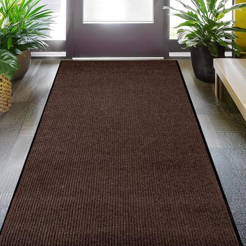 LuxUrux Ultimate Durability Heavy Duty Rubber Door Mat - Stylish,
