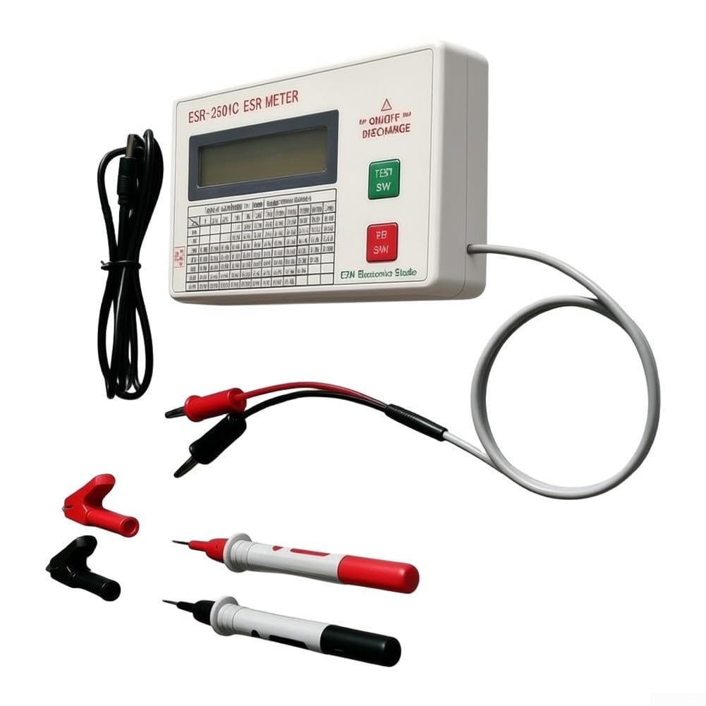 Medidor de condensador ESR DCR 0-25Ω rango