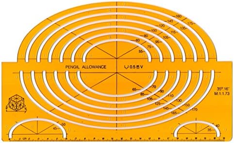 Elipses Radius Master Template, Elipse Arc Template Stencil, Flexible Plastic