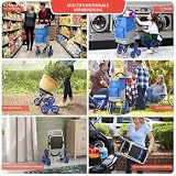 Popolic Verbesserter Einkaufstrolley, 2-in-1 zusammenklappbarer Einkaufswagen, 75 l Kapazität...