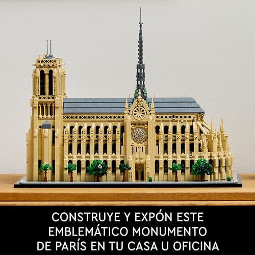 Miniatura 6 de LEGO Architecture Notre Dame de París Maquetas para Construir para Adultos, Set de Arquitectura de Catedral, Recuerdo de Historia de Francia, Regalo para Hombres, Mujeres, Padres y Madres 21061