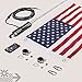 True Mods 4ft RGB LED Whip Light for UTV ATV [RF Wireless Remote] USA Flag Waterproof LED Lighted Whip CB Antenna Pole Stick for RZR Can-Am Polaris SxS 4x4 Quad Dune Buggy 4 Wheeler Accessories