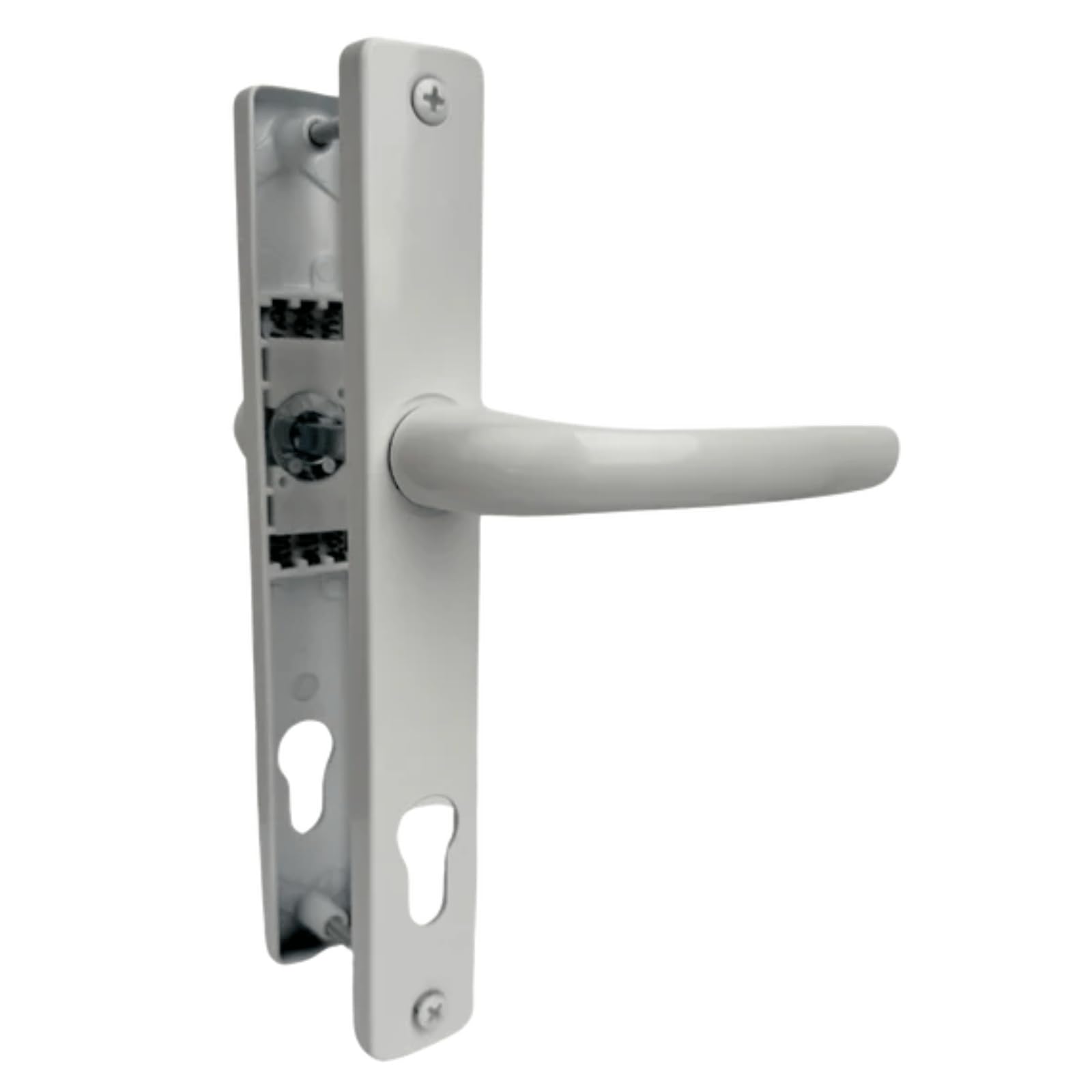 Upvcstore White Upvc Inline Lever Upvc Door Handle – Sprung, 92Pz, 215Mm Screw Centres