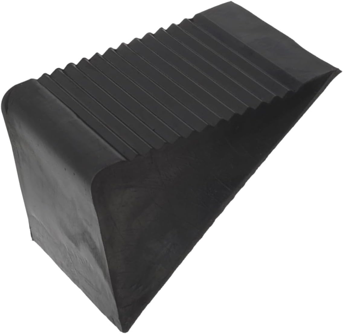 Lightweight Rubber Wheel Tire Chocks for Cars, Triangular Black