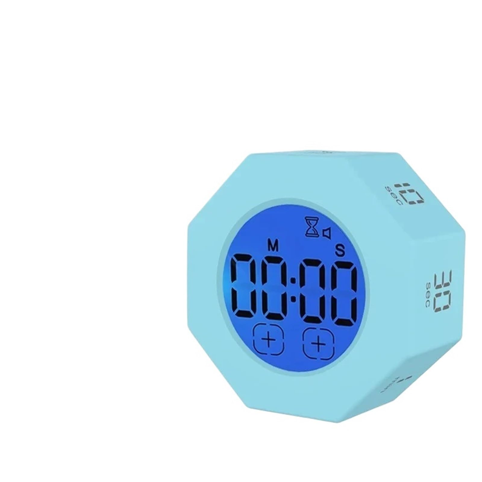 Temporizador, Temporizador con Sensor de Gravedad, minitemporizador Cocina Digital, Aprendizaje físico, visualización Giro específica, gestión del Tiempo(Blue)