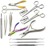 Professional Toenail Removal Kit Curette Ingrown Cutter Nipper Splitter Podiatry Tools
