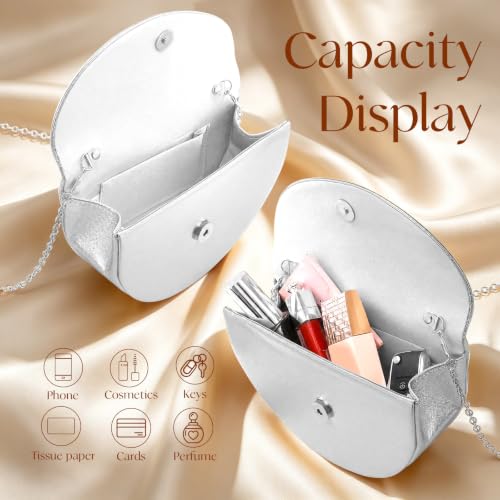 Image of Clutch Purses for Women Formal Evening Bag with Detachable Chain Women's Evening Handbags for Wedding Party