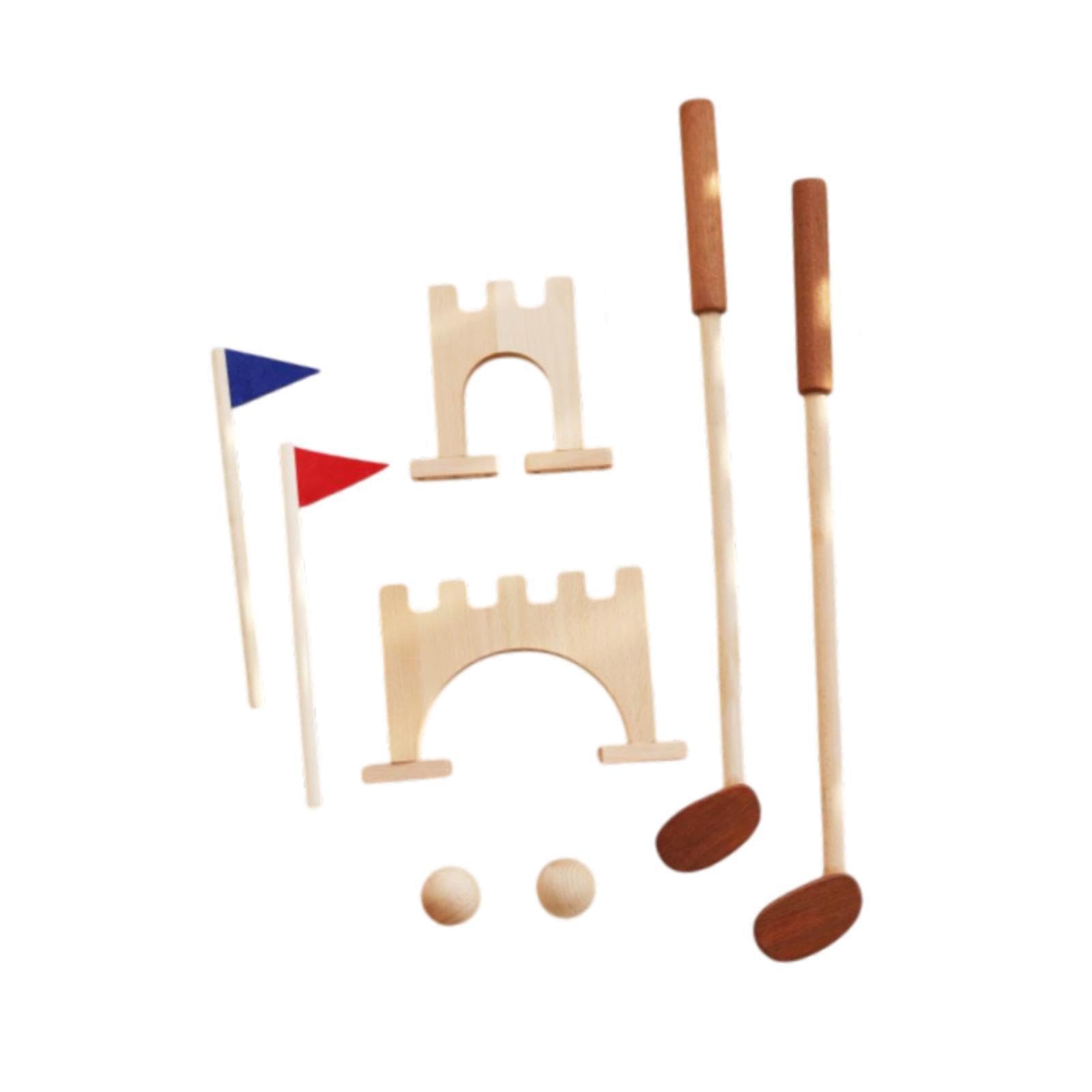 Juego de minigolf para niños de 3 a 5 años. Juguete de para Madera Estimulante para niños y niñas. Juego Atractivo para Exteriores. Kits de