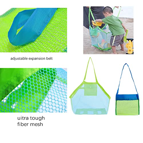 Borsa Porta Giochi Spiaggia,2 Pezzi Borsa a Rete