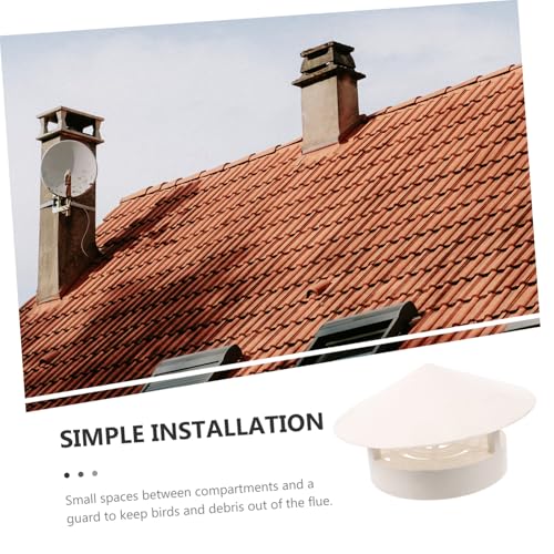 Cubierta de chimenea de PVC blanco de 250mm para techos 3