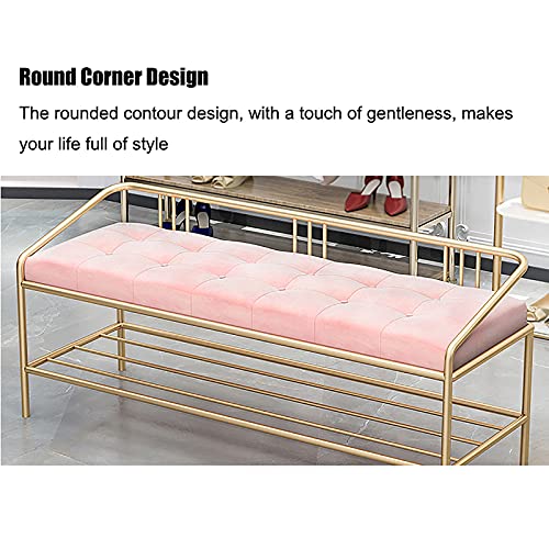 Banc à chaussures architectural avec cadre en métal pour entrée moderne