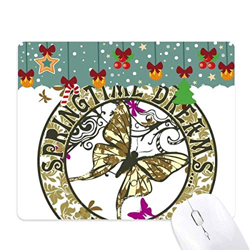 Tapis de souris en jeu motif papillon de printemps cadeau office mat noël