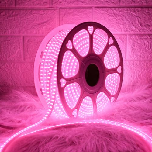 Image of V.E.S.P.A SMD LED Strip Lights Waterproof Lighting for Home Wall Decor & Interior Decoration | Perfect for Diwali Lighting | | Wedding | Events | Strip Lights | (Pink, 15 Meter)