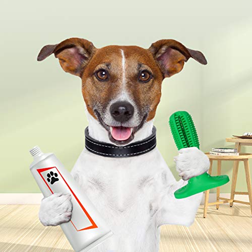 Ranphykx Dog Toothbrush Stick Dental Care Brushing Stick Effective Toothbrush for Dogs Natural Rubber Bite Resistant Toys for Dogs Pets Oral Care - Thumbnail 2