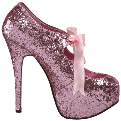 Bordello By Pleaser Women's Teeze 10 Glitter Platform Pump,Baby Pink Glitter,8 M Us #TOP5