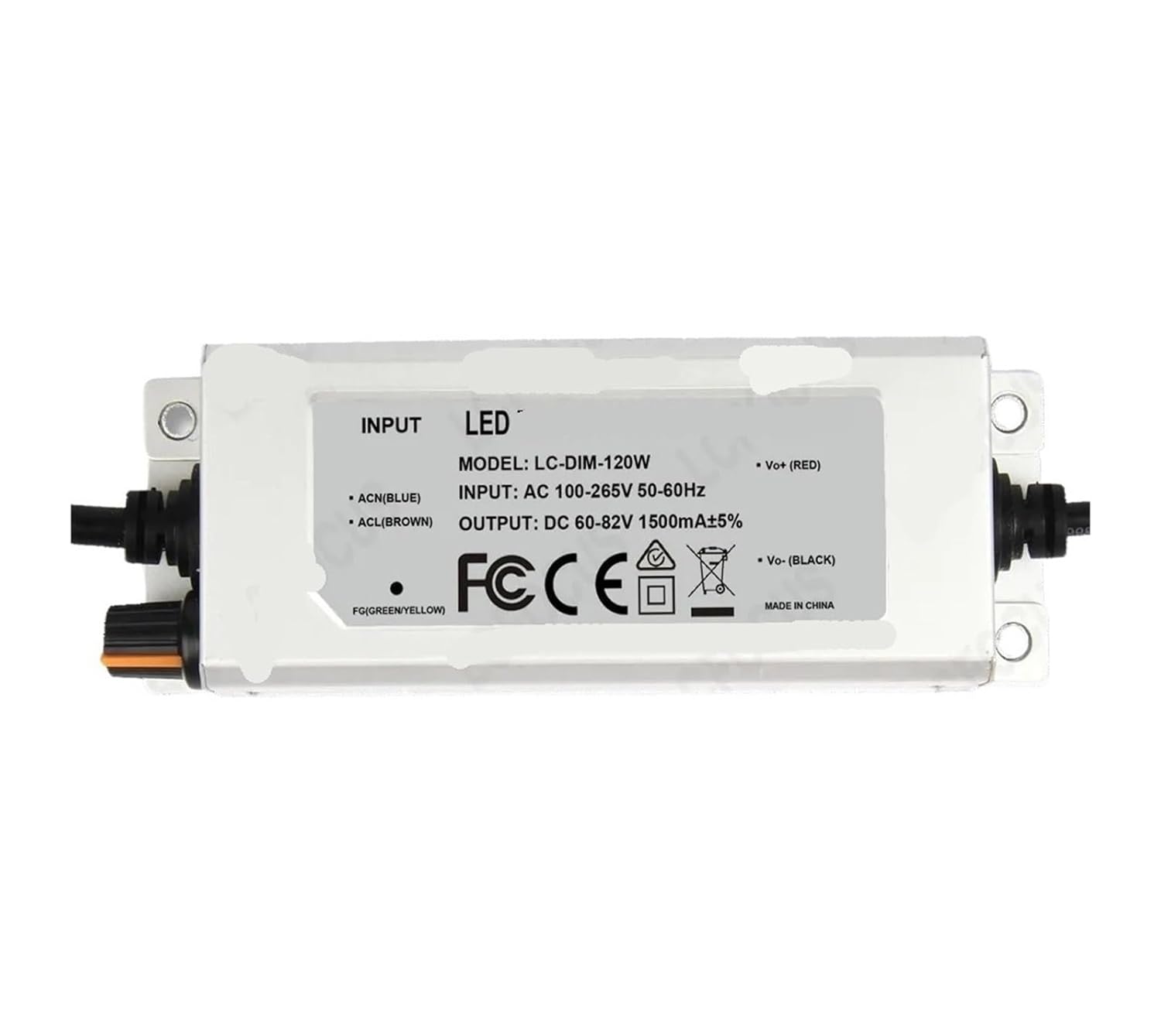 1PCS LED Driver Lighting Transformer 60-82V(1500mA 60-82V 120W)