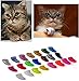 JOYJULY 100pcs Cat Nail Caps Kitten Caps Cat Caps Cat Nail Covers with 5pcs Adhesive Glue+5pcs Applicators+Instruction