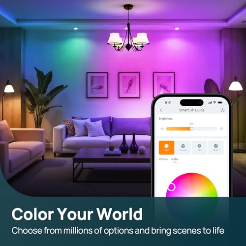 Linkind Matter E12 Led Bulb, Color Changing Smart Light Bulbs, 8 Pack - image 7