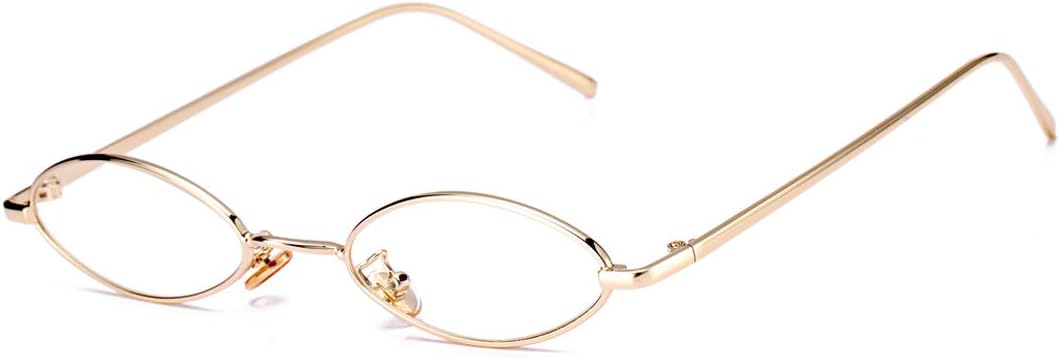 COASION Vintage Small Oval Aesthetic Sunglasses Retro for Women Men Hippie Cool Metal Frame Sun Glasses - Image 3