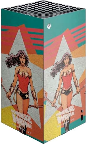 Skinit Decal Gaming Skin Compatible with Xbox Series X Digital Edition Console - Officially Licensed DC Comics Wonder Woman Logo Pattern Design