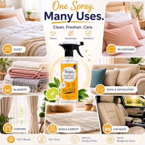 Image of Upholstery Cleaner Spray 500ml | Fabric & Carpet Stain & Odour Remover for Sofas, Rugs, Curtains & Cushions | No-Rinse Spot Cleaner | Non-Toxic