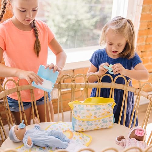 Melissa & Doug Mine to Love Travel Time Play Set for Dolls with Diaper Bag, Bottle, Sunscreen, More (17 pcs) - Baby Doll Accessories, Baby Doll Sets for Kids Ages 3+ - image 4