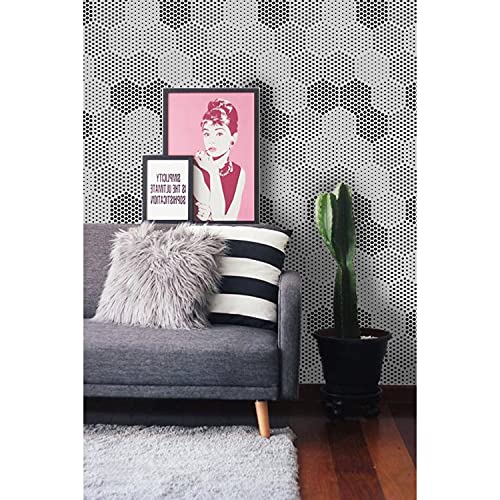 Papier peint intissé 104x70cm illusion hexagone pour meuble et salon - 2
