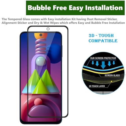 Image of Tempered Glass Protector for Samsung Galaxy M51 /M62 /F62 /A71 /Note 10 Lite /S10 Lite - Premium HD Clarity