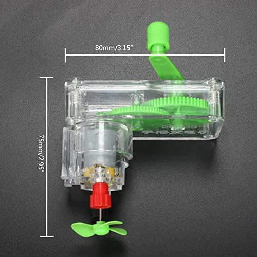 Hand-Crank Generator Science Experiment Toy, Educational Power Generator for Students, Hands-on Electricity Learning Kit — view 2