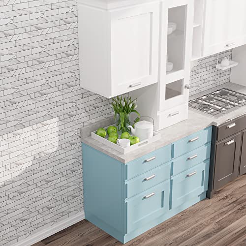 Avant Decor | 8 Tiles | Stone Composite Multi-Color Mosaic | Peel And Stick Kitchen Backsplash Tiles | Stick On Wall Tiles | Easy Diy Installation | 11.33” X 11.65” #TOP7