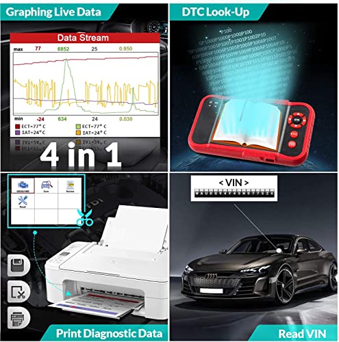 Launch Obd2 Scanner Crp123 Check Engine/Abs/Srs/Transmission Code Reader Diagnostic Scan Tool For Car,Support Full Obd2 Modes,Print Graph Data &Free Update Lifetime #TOP4