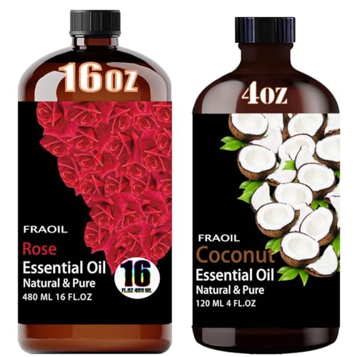 Aceite esencial de rosa y coco para difusor 16 y 4 Fl Oz