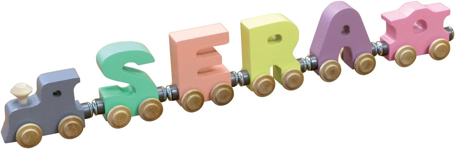 Maple Landmark 4 Letter Pastel NameTrain - Made in USA