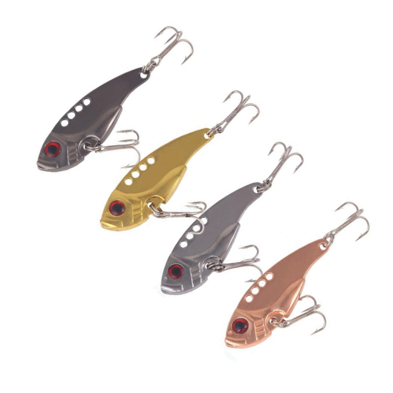 Toddmomy Pièces Appâts pour La Pêche Hameçon Triple Aux Leurres Durs Cuillère De Pêche Leurres Appâts pour Poissons Appât De Natation pour Basse Eau Fraiche Faire Tourner Faux Appât