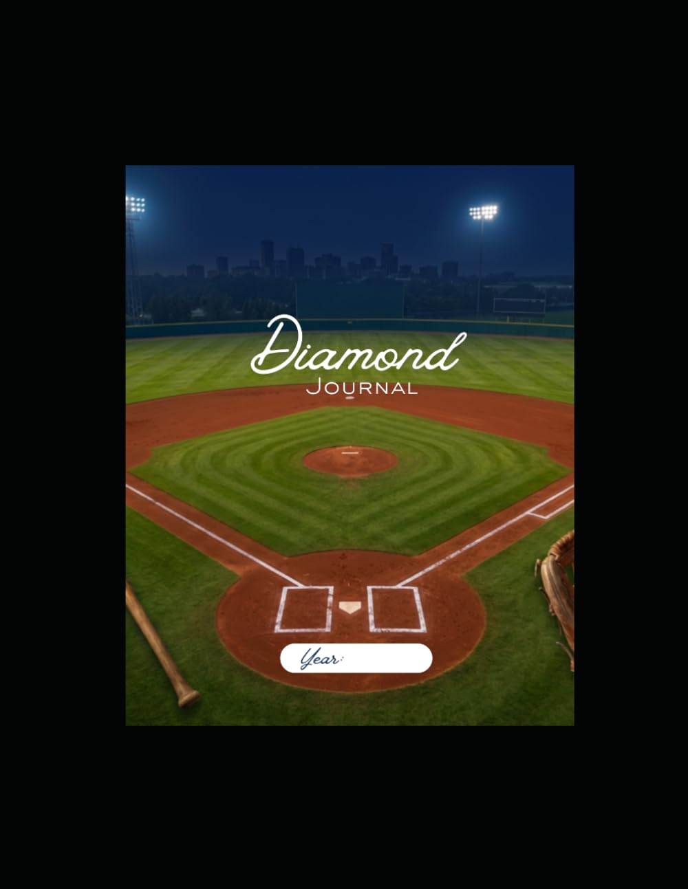 Diamond Journal: The 365-Day Baseball Player's Journal (B&W)— Daily Mindset, Stats & Growth Tracker for Serious Athletes