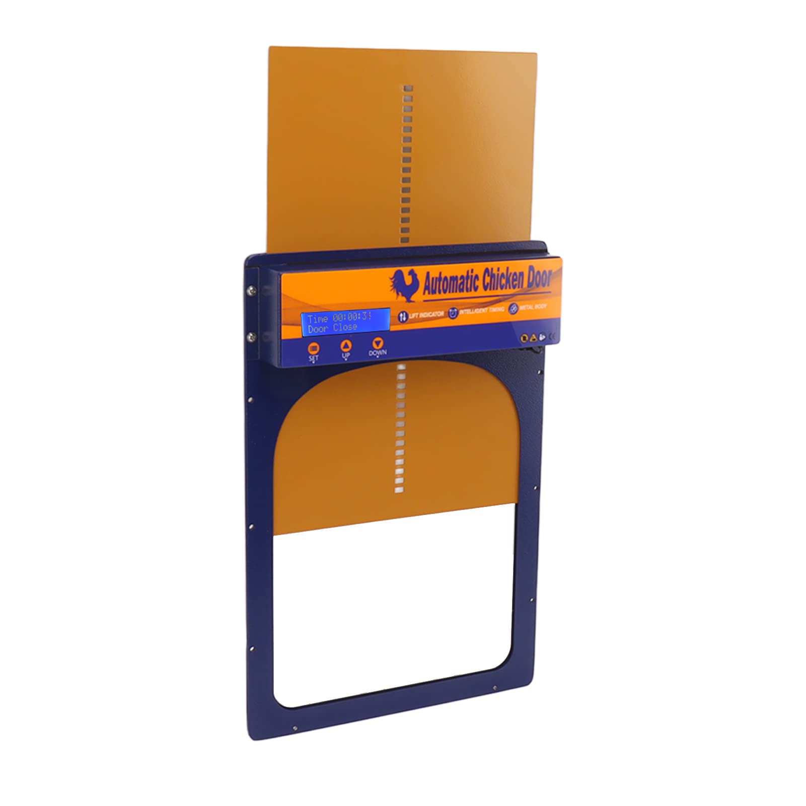 Porta Automatica per pollaio, modalità Manuale, Display LED HD, modalità Timer sicura, apriporta Automatico Domestico per pollaio per Anatre (Blu Gioiello)