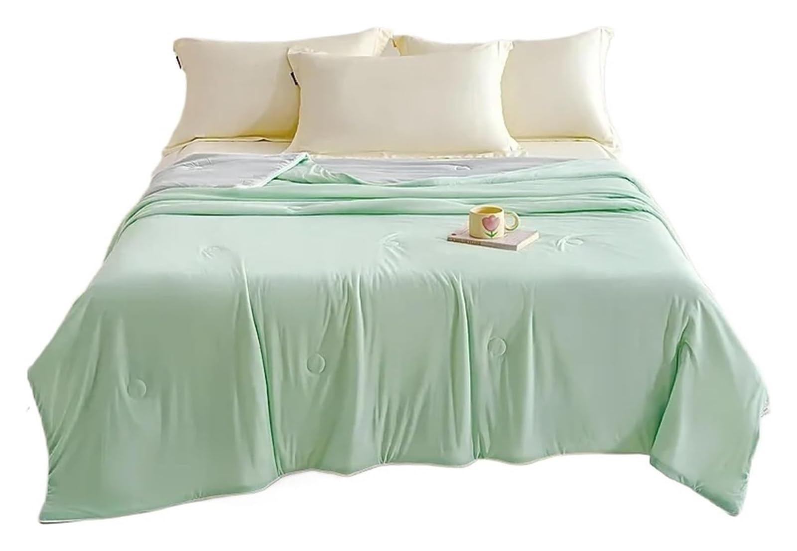 EBzvblxm Cooling Blanket for Summer, Cooling Blanket For Summer Double Side Smooth Lightweight Cold Green Multiple Sizes(180x220cm)