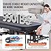 VEVOR Professional Electric Lift Massage Table, 0-45° Adjustable Backrest Medical Table Beauty Bed, Height Adjustable Tattoo Spa Table on Wheels, Electric Massage Table with Headrest, 550LBS