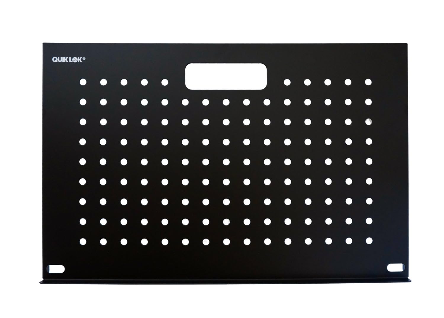 QUIK LOK - TOP/001 Ripiano Metallico 54 x 35 cm, Realizzato in Acciaio, Spessore 1,5 mm, Peso 2,35 kg, Colore Nero