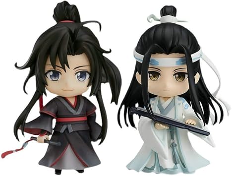 2PCS Anime Mo Dao Zu Shi Action Figure, Wei Wuxian & Lan Wangji PVC Figurine Model Home Decoration Collectibles, 10cm
