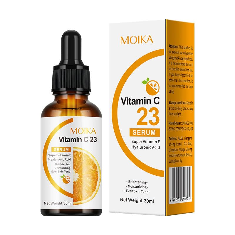 Vitamin C Glow Serum with Hyaluronic Acid and Vitamin E for Face - Brightening, Hydrating and Moisturizing Facial Serum for Radiant, Even-Looking Skin - Lightweight, Non-sticky, 1 Fl. Oz