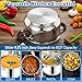 E-far Stainless Steel Stock Pot, 8 Quart Large Cooking Pot with Glass Lid for Boiling Pasta Soup Sauce, Tri-Ply Induction Thick Base for All Stoves, Cool-Touch Handles & Dishwasher Safe