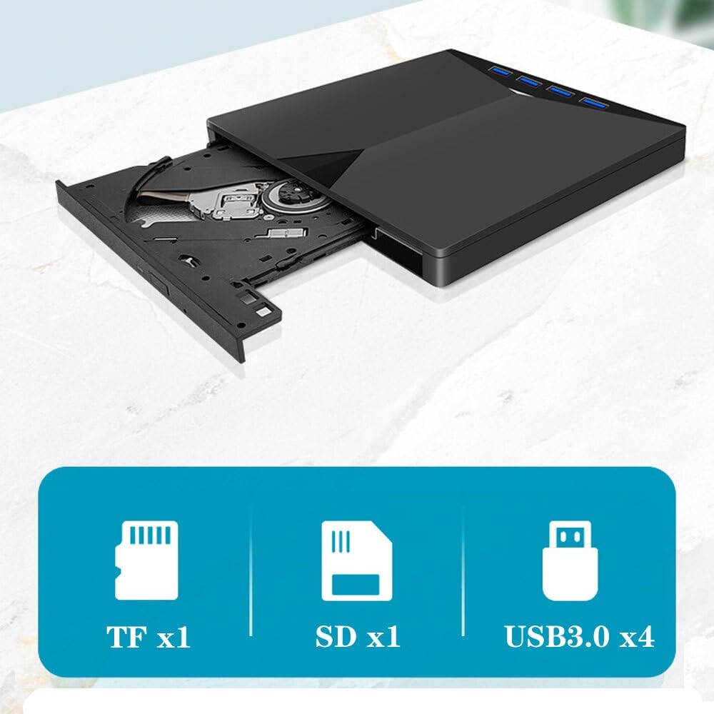 Lecteur DVD Externe Enregistreur de CD Portable USB3.0/Type-C
