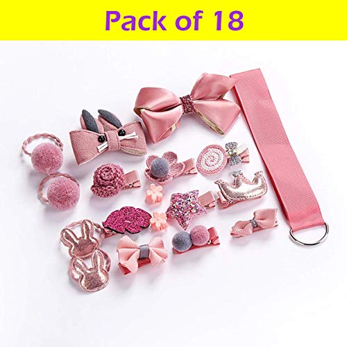 Image of Kashish's Fancy Head wear Accessories For Baby Girls Hair Clip Princess Hair Clip Cute Cartoon Clip, Headband, Schoolgirl, Baby Girl Toddler Set Gift Box Set of 18 Pieces