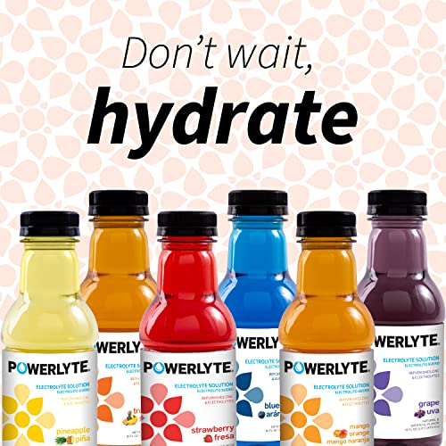 Powerlyte Sport Hydration Solution Electrolyte Drink For Adults And Children | Electrolyte Recovery And Rehydration Drink Replaces Electrolytes, Fluid & Zinc | Mango Orange | 16 Fl Oz | 12-Pack #TOP5
