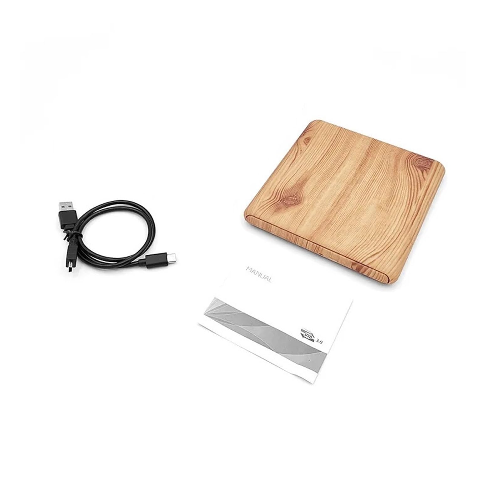Zewnętrzny Napęd CD/DVD USB 3.0 Z Nadrukiem Wood Grain Do Komputerów Stacjonarnych I Laptopów, Przenośny Szybki OszczęDność Miejsca