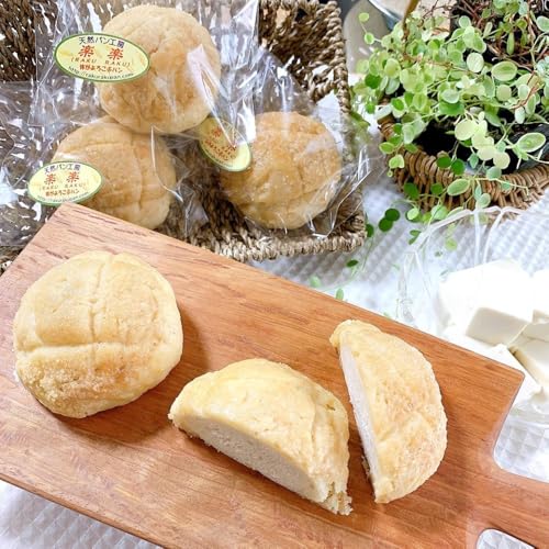天然パン工房 楽楽 [ 全3回 定期便 ]自家製 豆乳 を使った お 豆腐 入り の メロンパン (卵/乳製品 不使用)