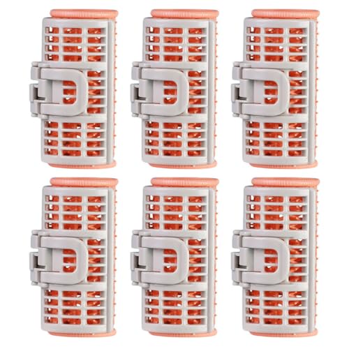 NOLITOY 6pcs Hair Rollers, Hair Curler Clip Plastic Self-grip Hair Clip DIY Hair Styling Accessories Tools for Short Hair Bangs