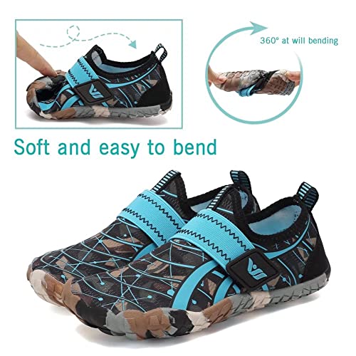 CIOR Water Shoes for Kids, Boy & Girls Water Shoes Outdoor Sports Aqua Athletic Sneakers Lightweight Sport Shoes-U220SSX01-blue-293