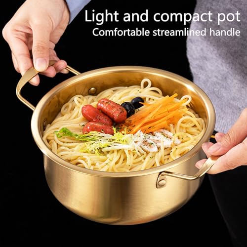 Casserole Ramen coréenne en acier inoxydable avec ustensiles de cuisson